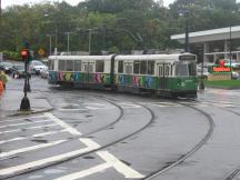 Green Line Branch C in der Schleife Cleveland Circle