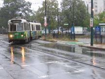 Green Line Branch E in der Schleife Heath St