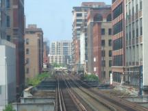 Franklin St, Blick Richtung Norden zur Station Chicago