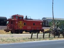 Atchison, Topeka & Santa Fe Railway an der SR-140 in Planada, CA