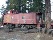 Atchison, Topeka & Santa Fe Railway vor dem Pioneer Museum in Flagstaff, AZ