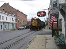 Street Running auf der 7th St in Hudson, NY