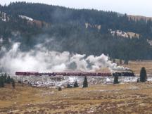 unterwegs zwischen Passhöhe Cumbres Pass und Osier