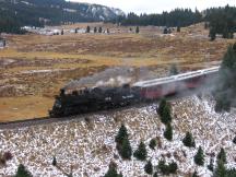 unterwegs zwischen Passhöhe Cumbres Pass und Osier