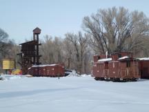 am Bahnhof Chama, NM im Winter