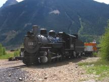 Lok Nr. 493, in Silverton als Denkmal aufgestellt