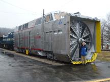 Union Pacific Schneeschleuder #90081 (Bj 1966), 140t schwer, Rotor Durchmesser 3,6m