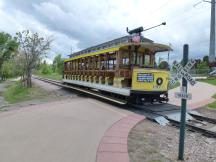 Bahnübergang im Crescent Park