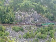 Ausflugszug am White Pass, Ausblick vom Klondike Highway