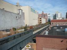 Trasse des High Line Parks westlich der 10th Ave