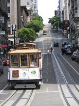 Powell St, Standort Union Square, Blick Richtung Norden bergauf