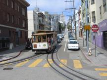 Washington St, links im Bild R. Market, rechts Betriebsstrecke zum Ein-/Ausrücken