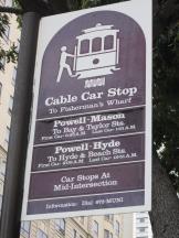 Haltestellenschild der Powell-Mason und Powell-Hyde-Line