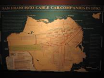 historischer Linienplan im Cable Car Museum & Powerhouse