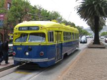 PCC in den Farben der SF Municipal Railway (1940s), Market St Ecke Church St