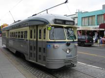 PCC in den Farben der Philadelphia Rapid Trans, Beach St Ecke Taylor St