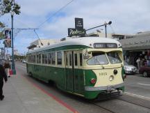 PCC in den Farben der Illinois Terminal RR am Fisherman's Wharf