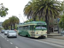 Zweirichtungs-PCC in Farben der SF Muni (1950s, Design 