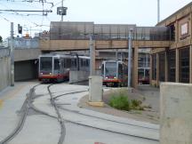 Endstelle Balboa Park - mit unterschiedlichen Höhenlagen der verschiedenen Bahnsteige