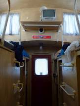 Übernachten im Caboose - der erhöhte Teil des Waggons