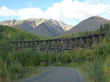 Gilahina Trestle neben der McCarthy Road, Alaska